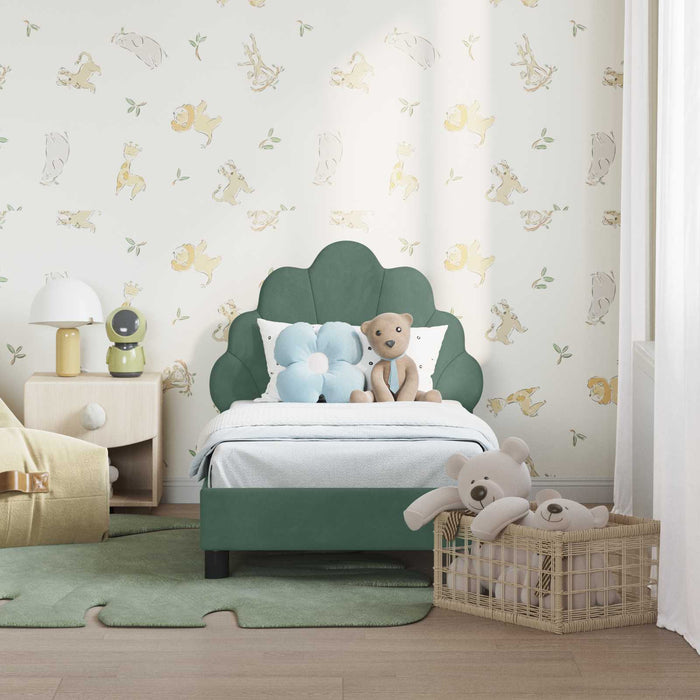 Cadru de pat pentru copii cu spătar Verde Mării 70 x 140 cm - WALTI WALTI