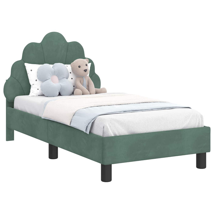 Cadru de pat pentru copii cu spătar Verde Mării 70 x 140 cm - WALTI WALTI