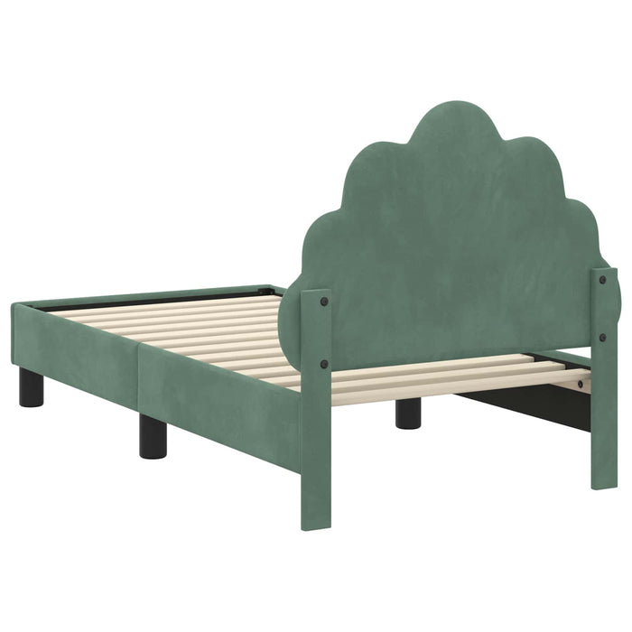 Cadru de pat pentru copii cu spătar Verde Mării 70 x 140 cm - WALTI WALTI