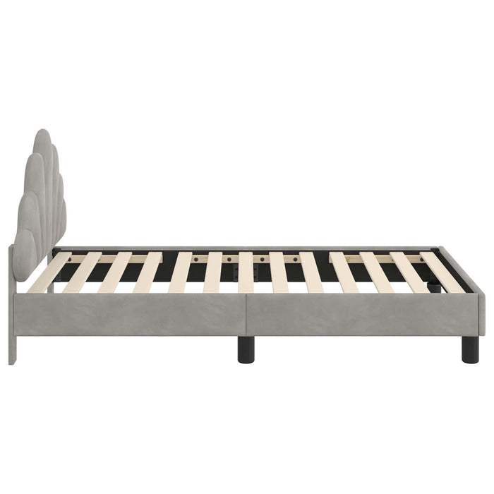Cadru de pat pentru copii cu spătar Gri deschis 80 x 160 cm - WALTI WALTI