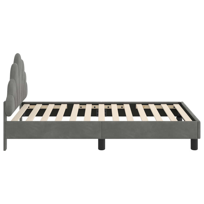 Cadru de pat pentru copii cu spătar Gri închis 80 x 160 cm - WALTI WALTI