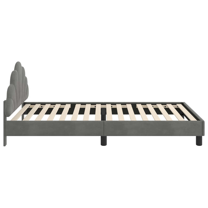 Cadru de pat pentru copii cu spătar Gri închis 90 x 190 cm - WALTI WALTI