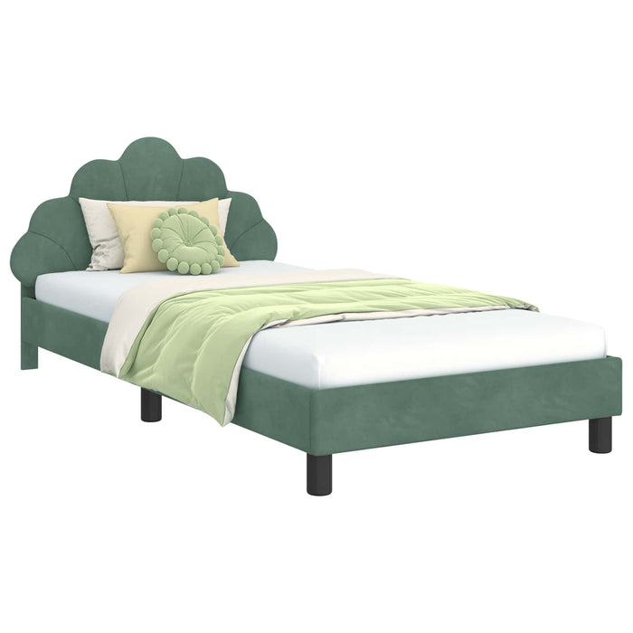 Cadru de pat pentru copii cu spătar Verde Mării 90 x 190 cm - WALTI WALTI