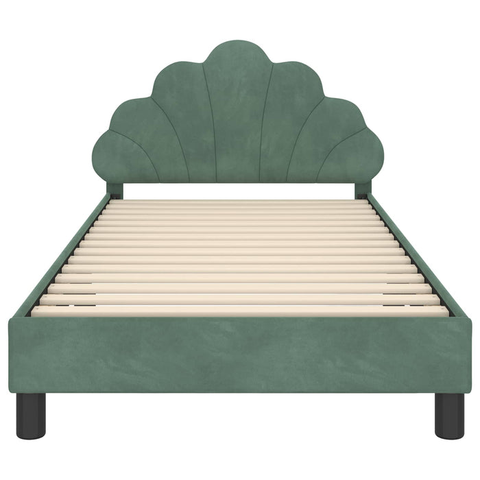 Cadru de pat pentru copii cu spătar Verde Mării 90 x 190 cm - WALTI WALTI
