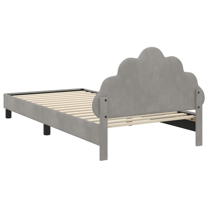 Cadru de pat pentru copii cu spătar Gri deschis 90 x 200 cm - WALTI WALTI