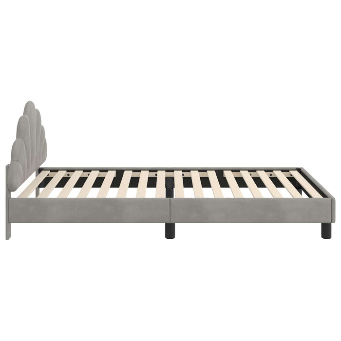 Cadru de pat pentru copii cu spătar Gri deschis 90 x 200 cm - WALTI WALTI