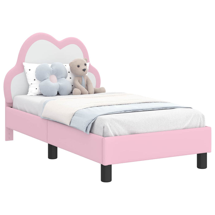 Cadru de pat pentru copii cu spătar Roz 70 x 140 cm PU - WALTI WALTI