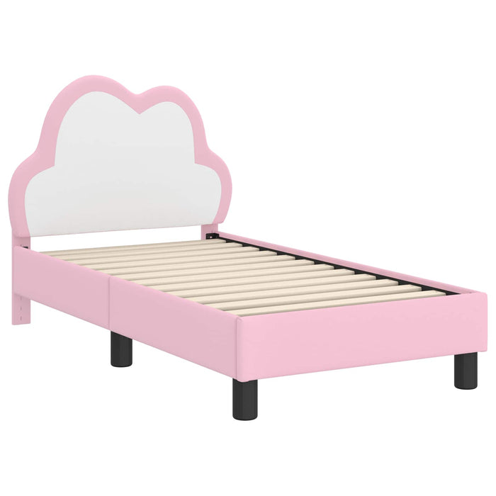 Cadru de pat pentru copii cu spătar Roz 70 x 140 cm PU - WALTI WALTI