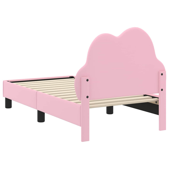 Cadru de pat pentru copii cu spătar Roz 70 x 140 cm PU - WALTI WALTI