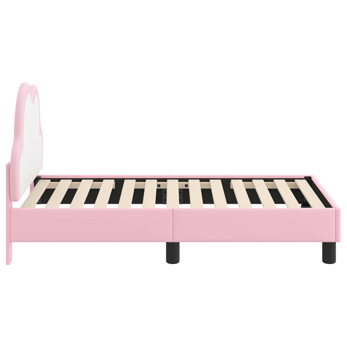 Cadru de pat pentru copii cu spătar Roz 70 x 140 cm PU - WALTI WALTI