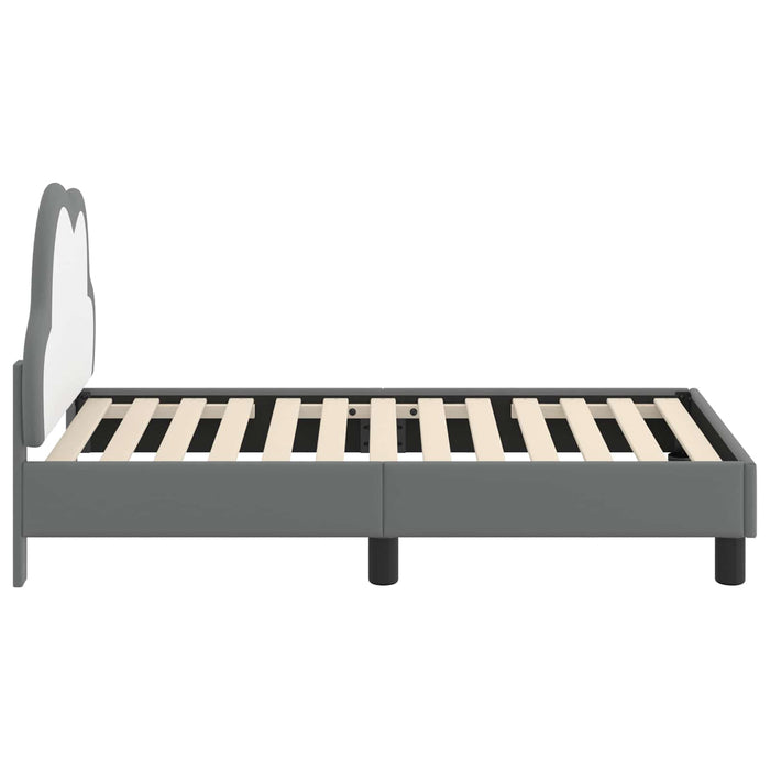 Cadru de pat pentru copii cu spătar Gri deschis 70 x 140 cm PU - WALTI WALTI