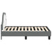 Cadru de pat pentru copii cu spătar Gri deschis 70 x 140 cm PU - WALTI WALTI