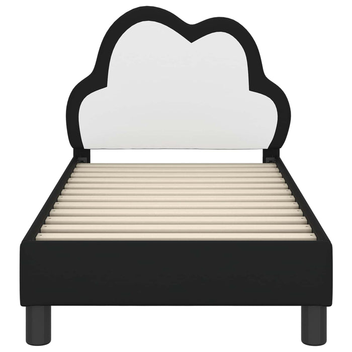 Cadru de pat pentru copii cu spătar Negru 70 x 140 cm PU - WALTI WALTI