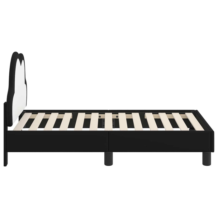 Cadru de pat pentru copii cu spătar Negru 70 x 140 cm PU - WALTI WALTI