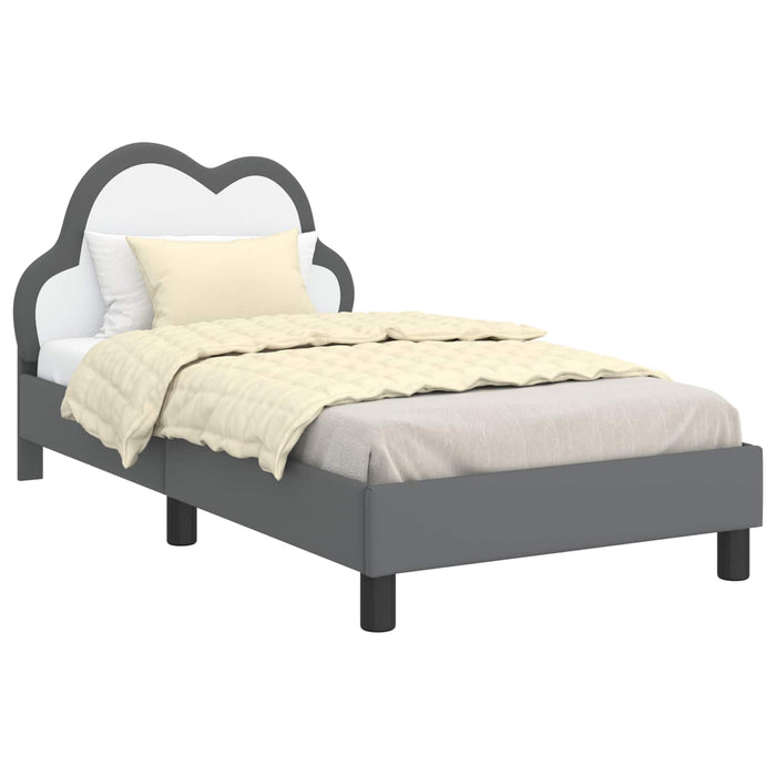 Cadru de pat pentru copii cu spătar Gri deschis 80 x 160 cm PU - WALTI WALTI