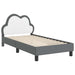 Cadru de pat pentru copii cu spătar Gri deschis 80 x 160 cm PU - WALTI WALTI