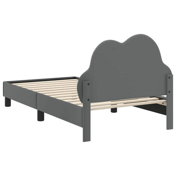 Cadru de pat pentru copii cu spătar Gri deschis 80 x 160 cm PU - WALTI WALTI