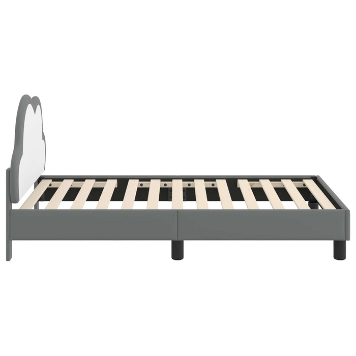 Cadru de pat pentru copii cu spătar Gri deschis 80 x 160 cm PU - WALTI WALTI