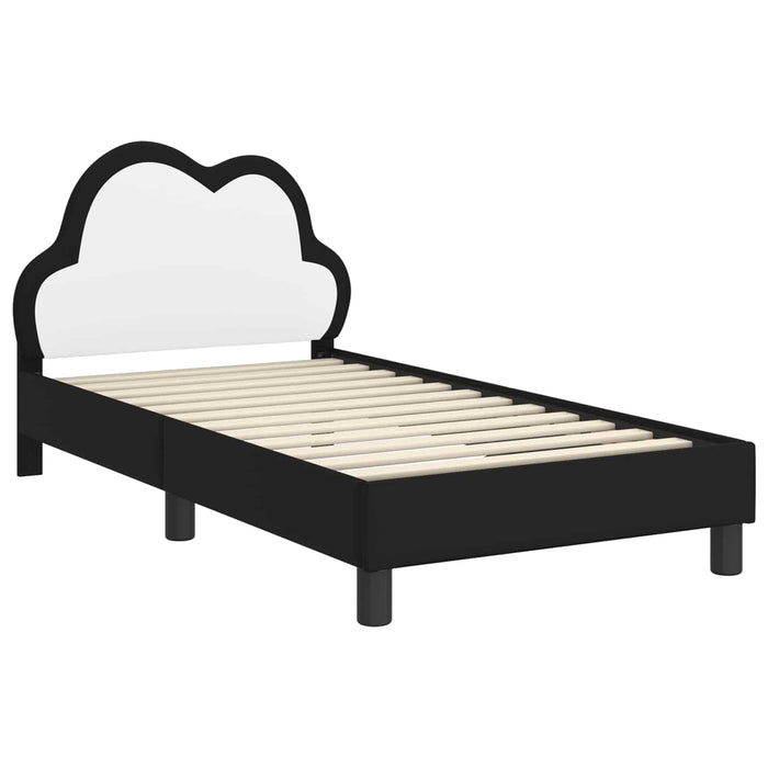 Cadru de pat pentru copii cu spătar Negru 80 x 160 cm PU - WALTI WALTI