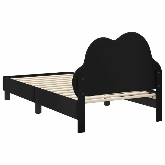 Cadru de pat pentru copii cu spătar Negru 80 x 160 cm PU - WALTI WALTI