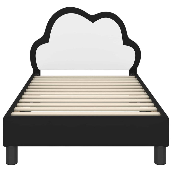 Cadru de pat pentru copii cu spătar Negru 80 x 160 cm PU - WALTI WALTI