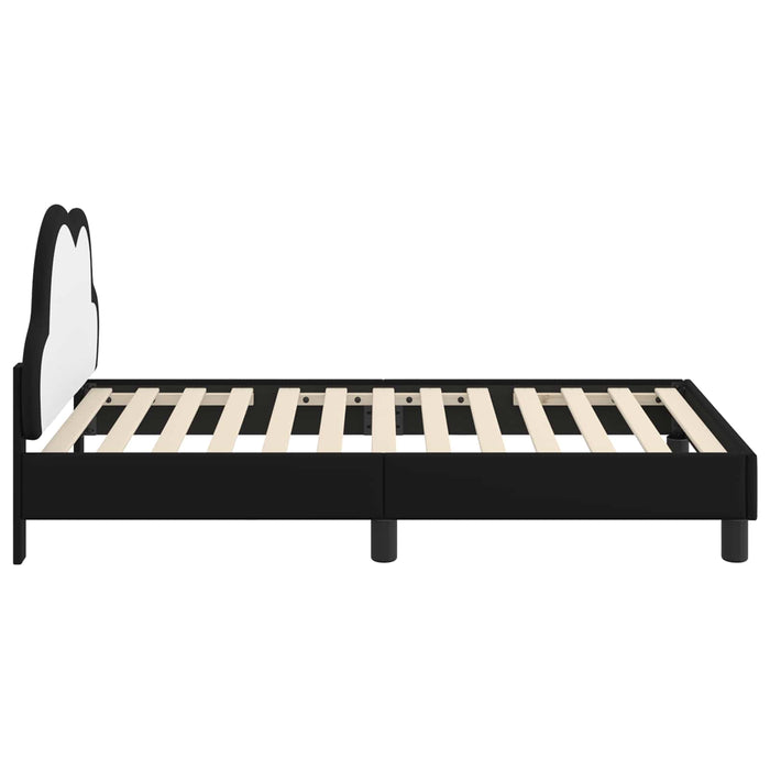 Cadru de pat pentru copii cu spătar Negru 80 x 160 cm PU - WALTI WALTI