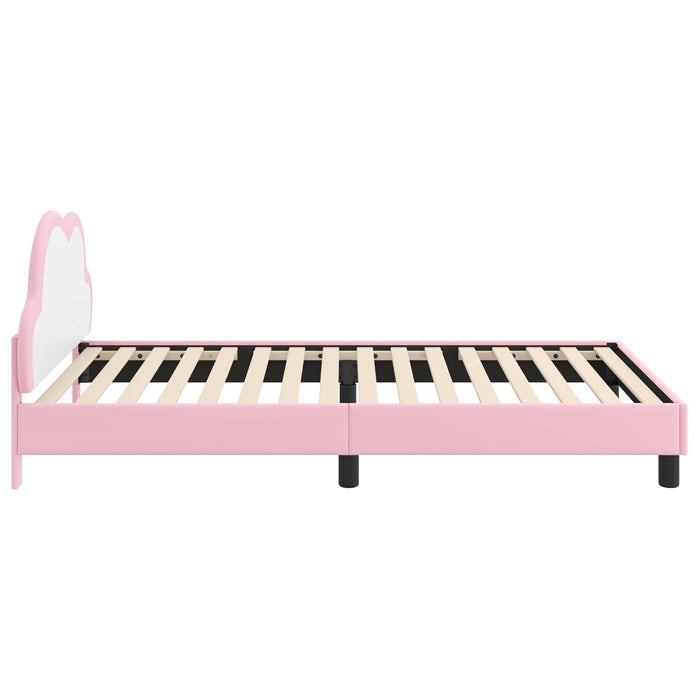 Cadru de pat pentru copii cu spătar Roz 80 x 200 cm PU - WALTI WALTI