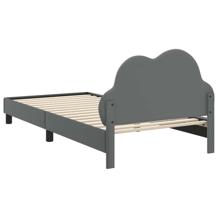 Cadru de pat pentru copii cu spătar Gri deschis 90 x 200 cm PU - WALTI WALTI