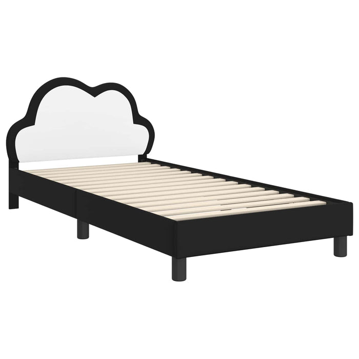 Cadru de pat pentru copii cu spătar Negru 90 x 200 cm PU - WALTI WALTI
