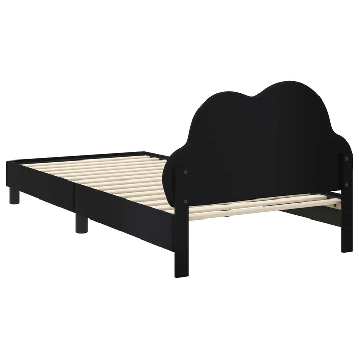 Cadru de pat pentru copii cu spătar Negru 90 x 200 cm PU - WALTI WALTI