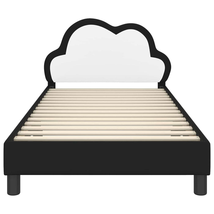 Cadru de pat pentru copii cu spătar Negru 90 x 200 cm PU - WALTI WALTI