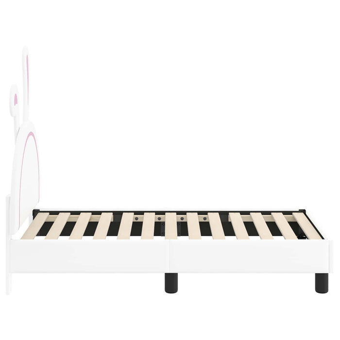 Cadru de pat pentru copii cu spătar Alb 70 x 140 cm PU - WALTI WALTI