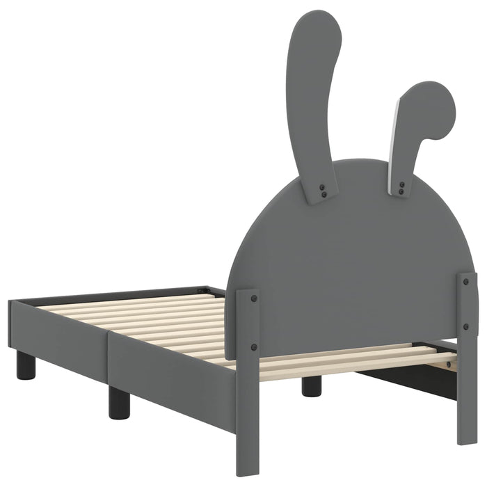 Cadru de pat pentru copii cu spătar Gri deschis 70 x 140 cm PU - WALTI WALTI