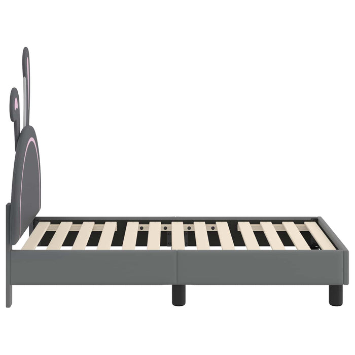 Cadru de pat pentru copii cu spătar Gri deschis 70 x 140 cm PU - WALTI WALTI