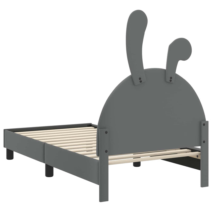 Cadru de pat pentru copii cu spătar Gri deschis 80 x 160 cm PU - WALTI WALTI