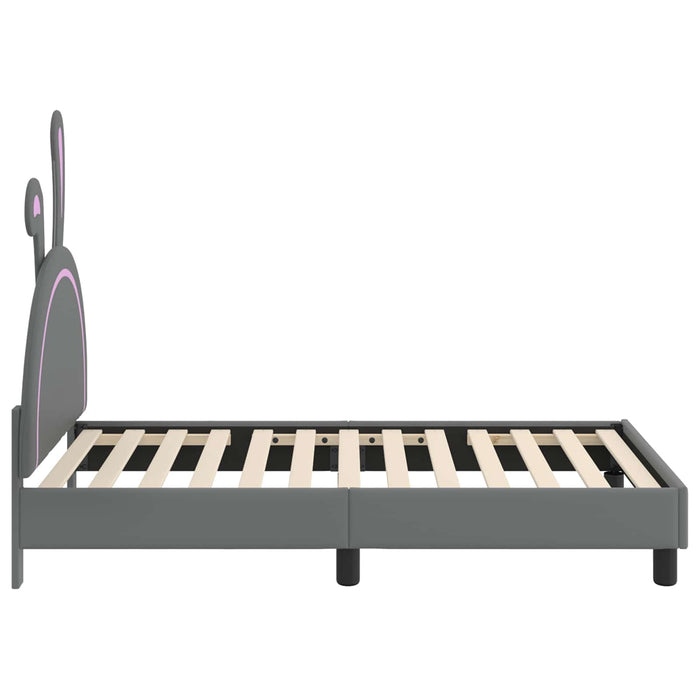 Cadru de pat pentru copii cu spătar Gri deschis 80 x 160 cm PU - WALTI WALTI