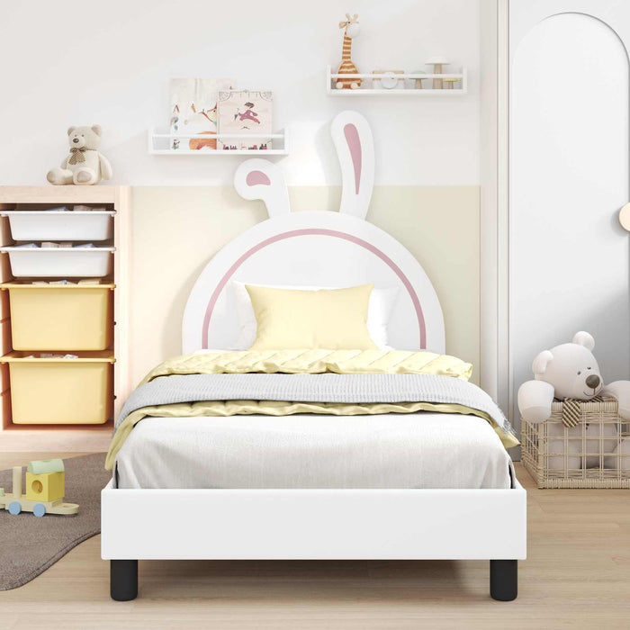 Cadru de pat pentru copii cu spătar Alb 80 x 200 cm PU - WALTI WALTI