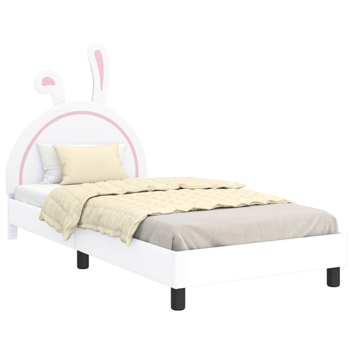 Cadru de pat pentru copii cu spătar Alb 80 x 200 cm PU - WALTI WALTI