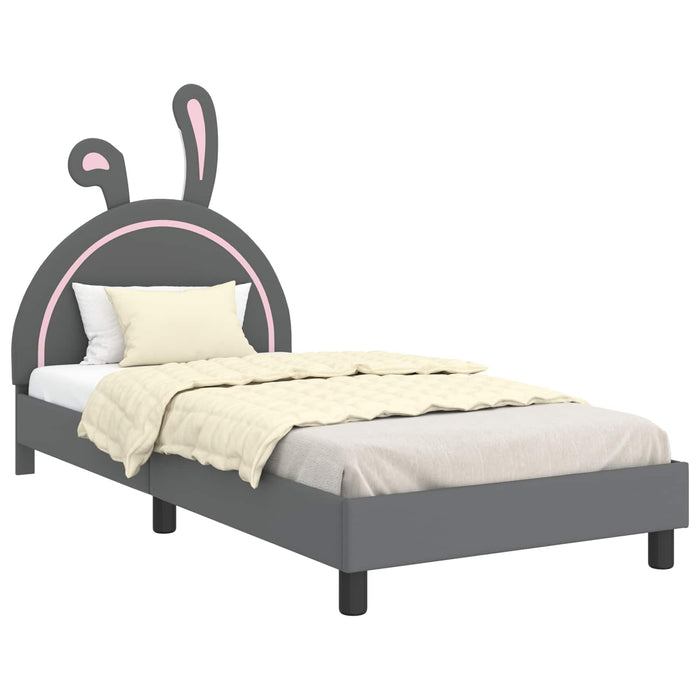 Cadru de pat pentru copii cu spătar Gri deschis 80 x 200 cm PU - WALTI WALTI
