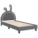 Cadru de pat pentru copii cu spătar Gri deschis 90 x 190 cm PU - WALTI WALTI