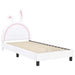 Cadru de pat pentru copii cu spătar Alb 90 x 200 cm PU - WALTI WALTI