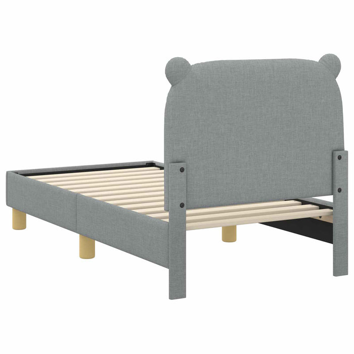 Cadru de pat pentru copii cu spătar Gri deschis 70 x 140 cm - WALTI WALTI