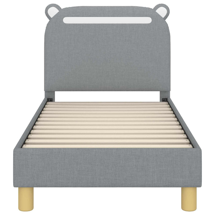 Cadru de pat pentru copii cu spătar Gri deschis 70 x 140 cm - WALTI WALTI