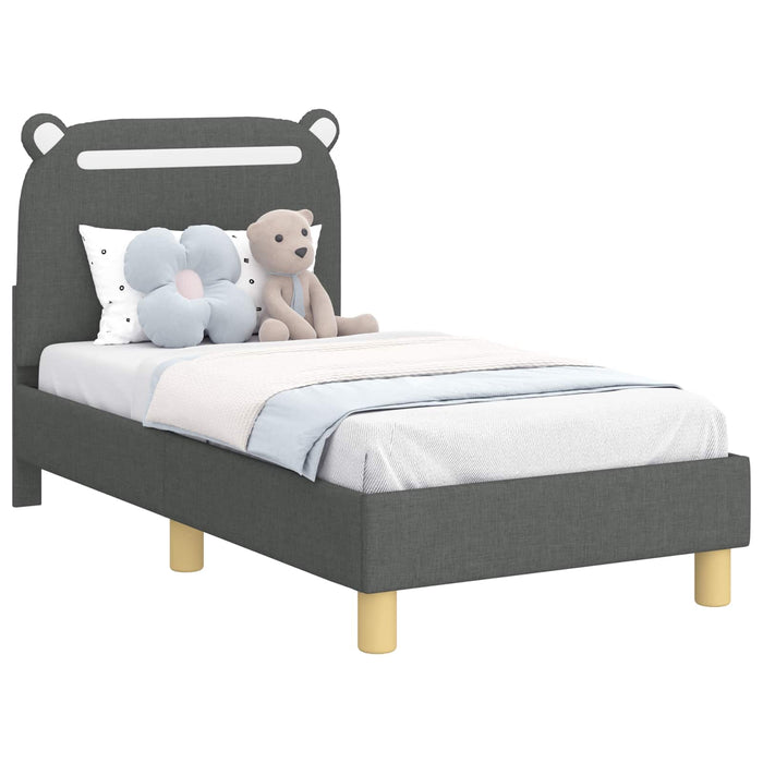 Cadru de pat pentru copii cu spătar Gri închis 70 x 140 cm - WALTI WALTI