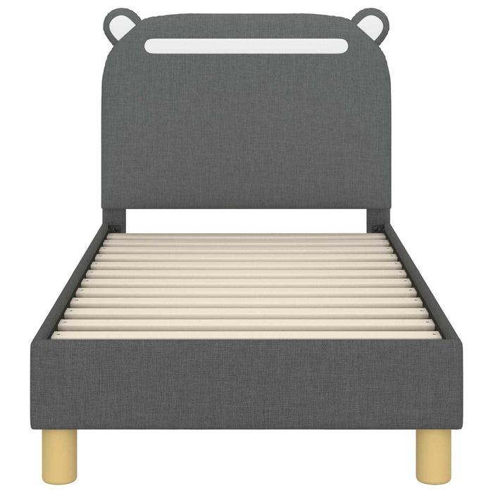 Cadru de pat pentru copii cu spătar Gri închis 70 x 140 cm - WALTI WALTI