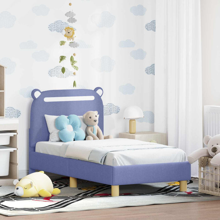 Cadru de pat pentru copii cu spătar Albastru Jeans 70 x 140 cm - WALTI WALTI