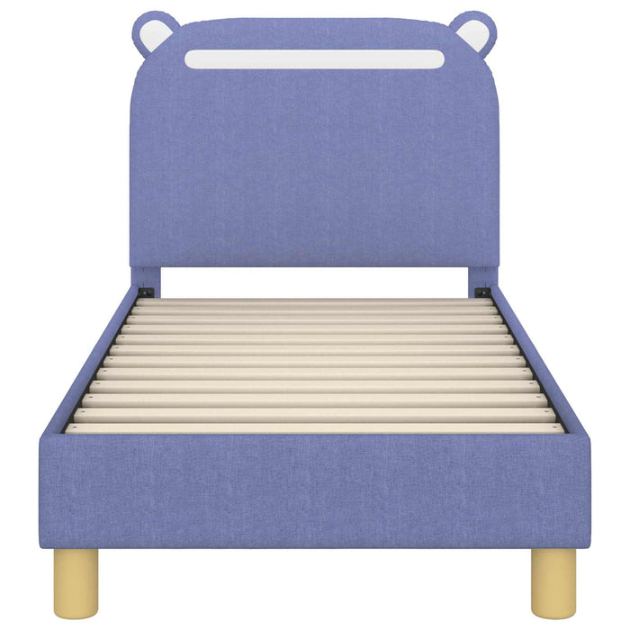 Cadru de pat pentru copii cu spătar Albastru Jeans 70 x 140 cm - WALTI WALTI