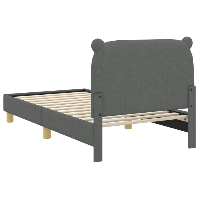 Cadru de pat pentru copii cu spătar Gri închis 80 x 160 cm - WALTI WALTI