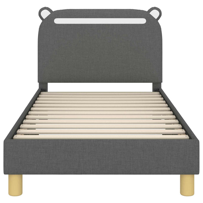 Cadru de pat pentru copii cu spătar Gri închis 80 x 160 cm - WALTI WALTI