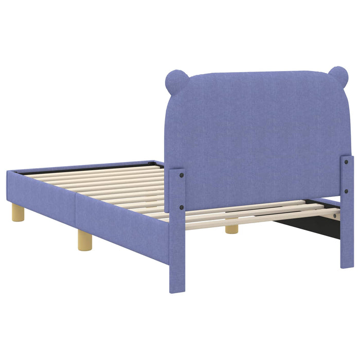 Cadru de pat pentru copii cu spătar Albastru Jeans 80 x 160 cm - WALTI WALTI